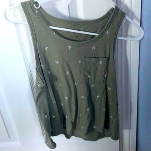Tank Top, green with small cactus designs. Very cute and comfortable
